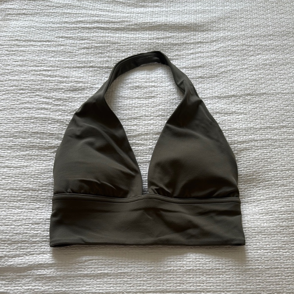 Lululemon Athletica Green Halter Sports Bra